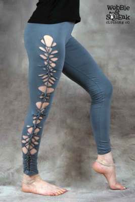 LEGGINGS WOBBLE CON ANNODATURA Slash And Weave Custom Psytrance - Foto 9