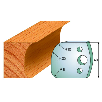 Zierleistenfräser HSS 40 x 4 mm Profil 062 2 Stück Made by Xcalibur