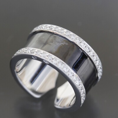 Cartier C2 ring リング Cartier C2 Full Edge Diamonds Ring EU49 18K US5 White Gold