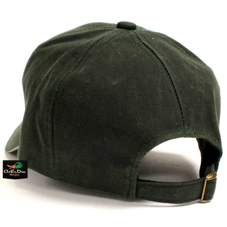 DRAKE WATERFOWL SYSTEMS WATERPROOF WAXED HAT BALL CAP OVAL LOGO OLIVE - Image 3 of 3