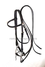 Complete Western Leather Bridle With Reins And Jointed American Bit