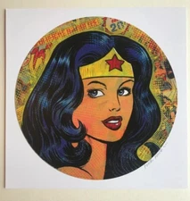 Wonder Woman 12x12" signed print By Frank Forte Pop Surrealism DC Comics Pop Art