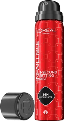 L'ORÉAL PARIS L'Oreal Paris Infallible 3-Second Setting Spray, Long-Lasting Fixing Spray for F