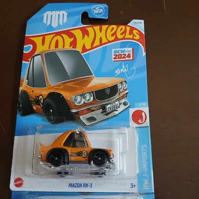 MAZDA RX-3 HOT WHEELS JAPAN IMPORTS 7/10 ORANGE 2024-156 MAD MIKE