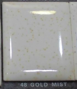Lot 4 NOS Ceramic Bullnose Wall Tile 4-1/4" sqr Gold Mist #48 American Olean