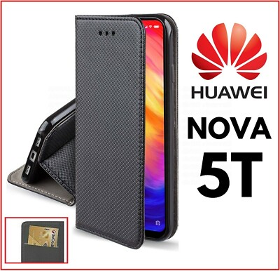 CUSTODIA A PORTAFOGLIO LIBRO per HUAWEI NOVA 5T COVER FLIP MAGNETICA