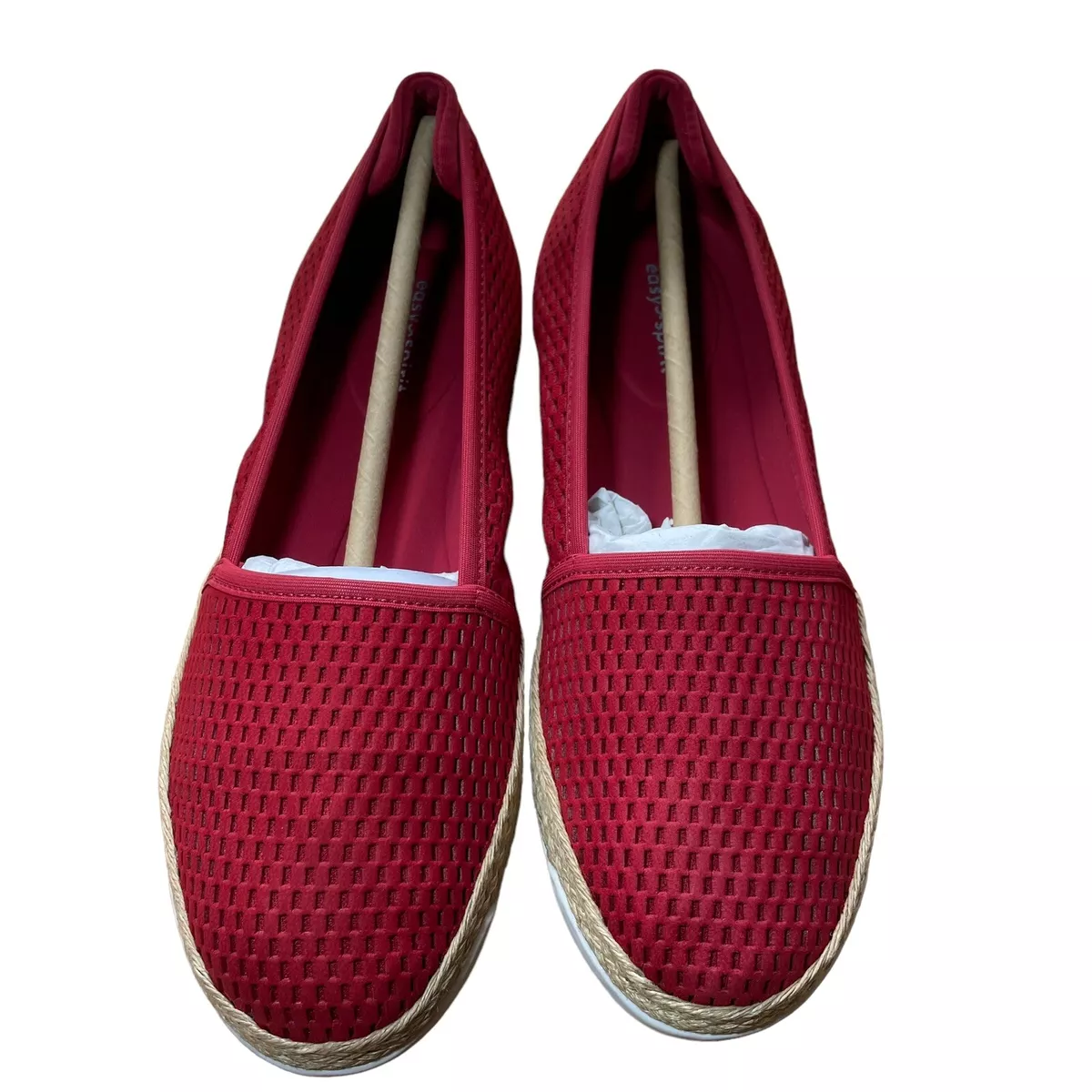 Easy Spirit Shoes Womens Size 5 Portnia Espadrille Flats Red