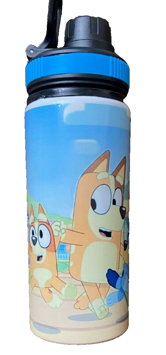 Bluey Stainless Steel Tumbler Sippy Cup 15oz NEW