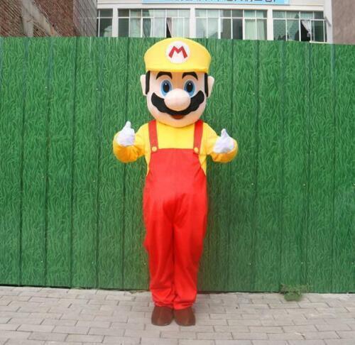 Super Mario Mascot Costume Cosplay Party Fancy Dress Brothers Suits Adult Size
