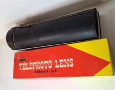 Tele Lentar Telephoto Lens 450mm Huge f6.5 In Box W/ Case & Manual NM