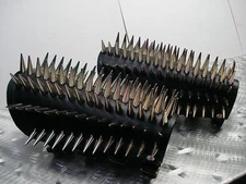 LEATHER SPIKED CONE GAUNTLETS. BLACK METAL... (MDLG0231)..... BEHEXEN'S