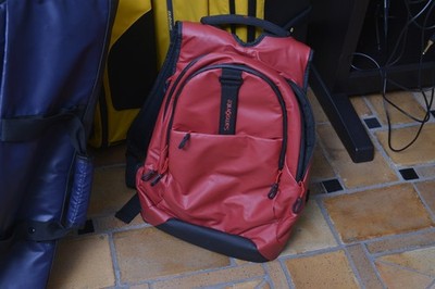   Samsonite Laptop Rucksack Reisetasche rot Gr. M leicht wasserdicht  