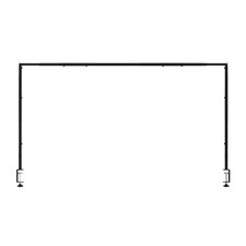 Adjustable over Table Rod Stand with Clamps 28-98 Length 13-42 Height Metal Arch