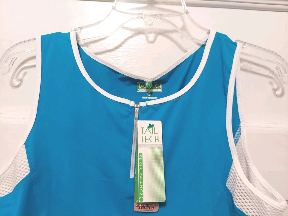 Camiseta sin mangas de tenis azul talla grande Tail Tech Performance para dama nueva con etiquetas Foto 2 de 4