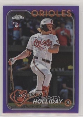 2024 Topps Chrome Update Purple Refractor 26/250 Jackson Holliday Rookie RC b4d