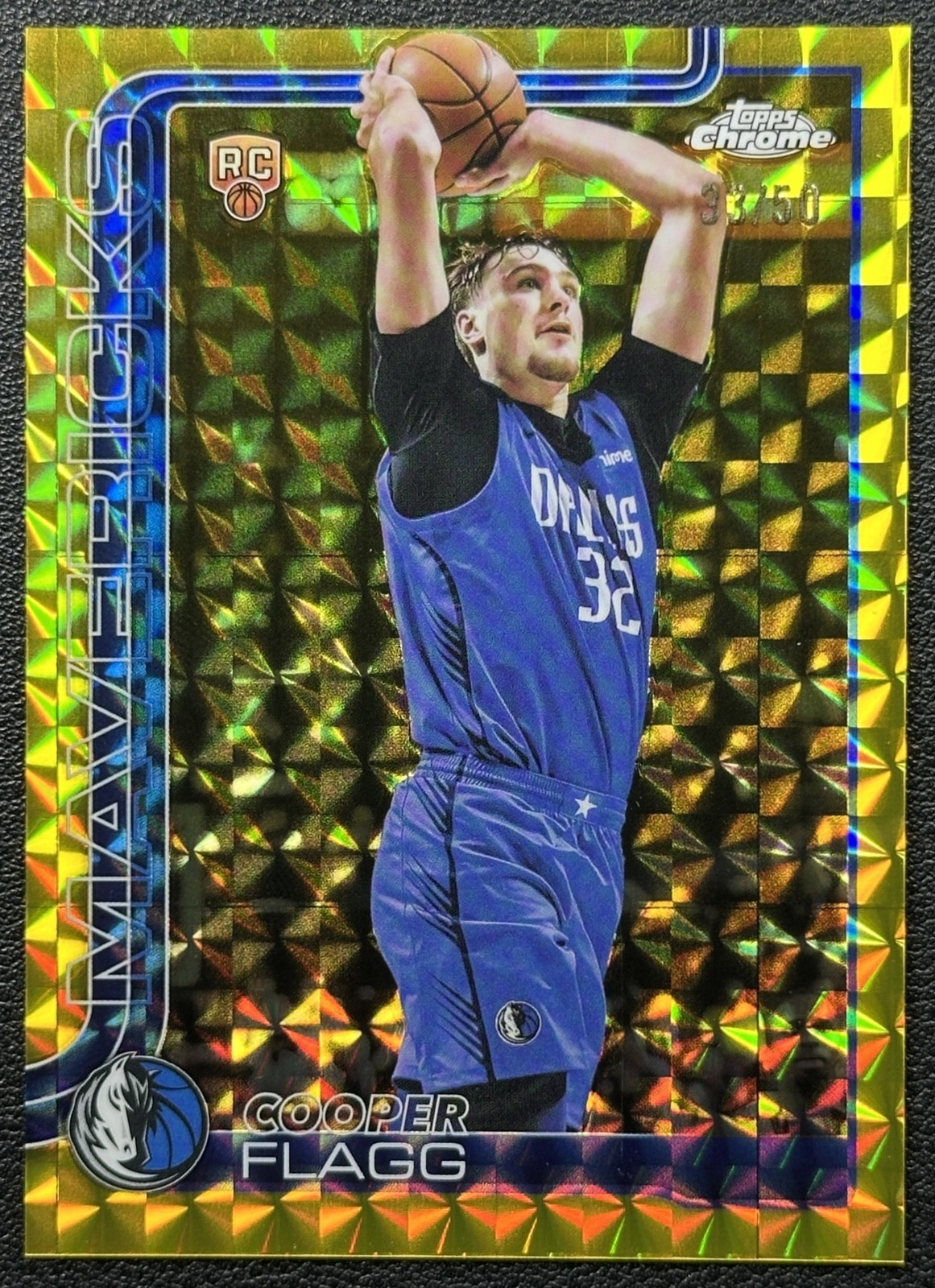 COOPER FLAGG 2025-26 TOPPS CHROME #251 ROOKIE GOLD GEOMETRIC REFRACTOR RC 33/50