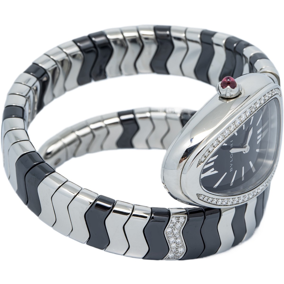 Bvlgari Serpenti 102129 2017 Complete Stainless Steel Black