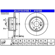 2x Bremsscheibe hinten für Mercedes -8 W114 W115 123 C123 W123 S123 | 994746