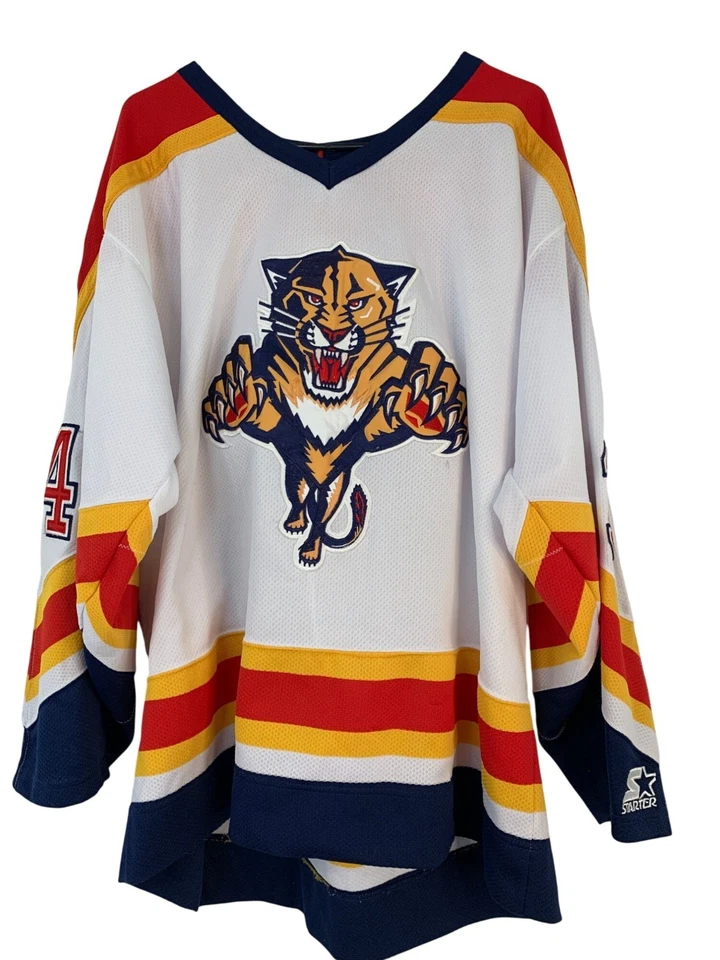 VTG NHL Florida Panthers Jersey Vanbiesbrouck #34 Authentic Starter XL RD10595 - Image 2 of 4