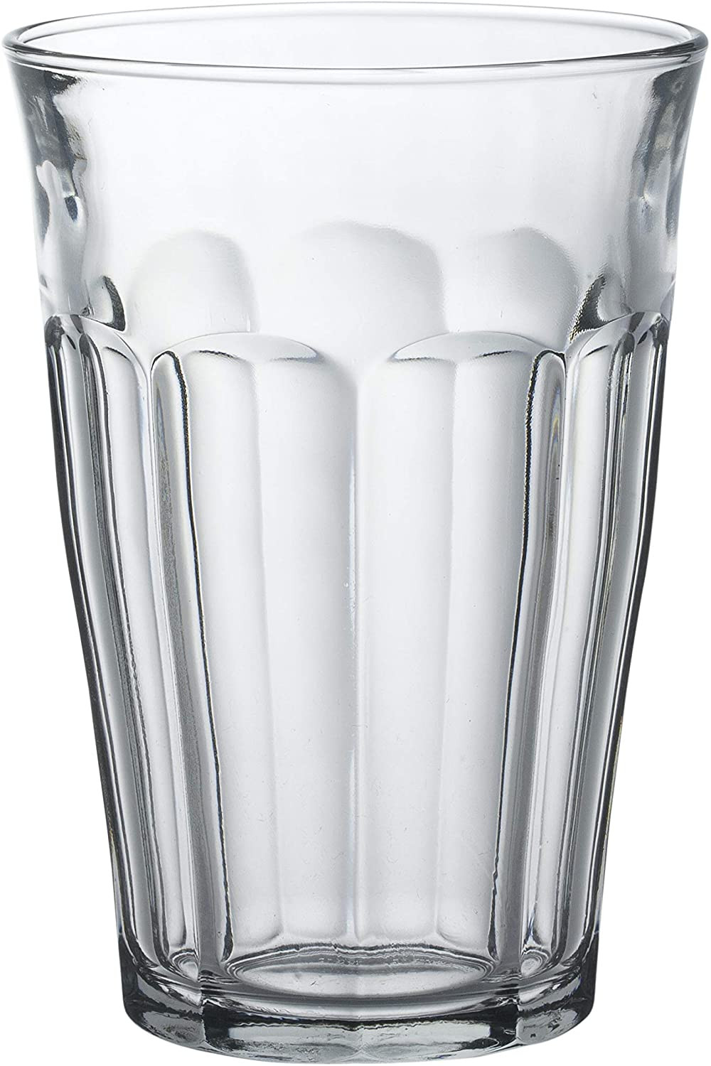 Tempered Glass, Made In France Picardie Clear Tumbler, Set of 6, 12.62 oz.