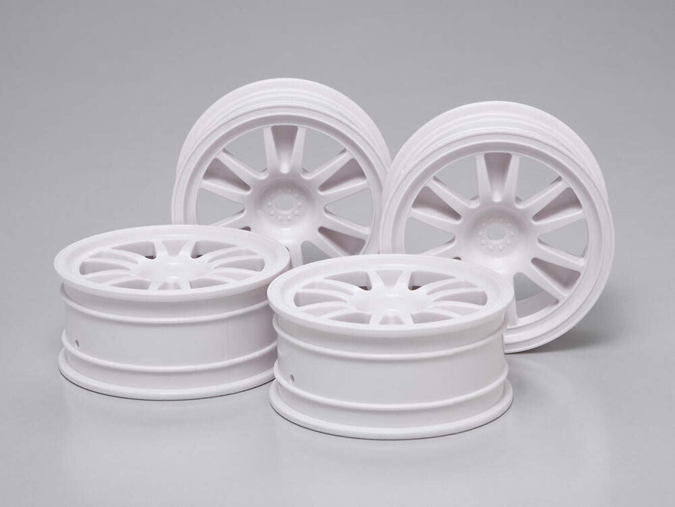Tamiya 51299 Medium-Narrow 12-Spoke Wheels 4pcs. (24mm Width, Offset +2) TT01/02