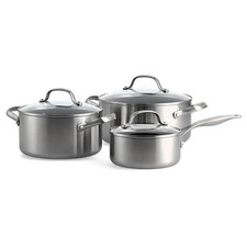Image of GreenPan Geneva Cookware Set 3 Piece Stainless Steel Non Stick Premium Quality