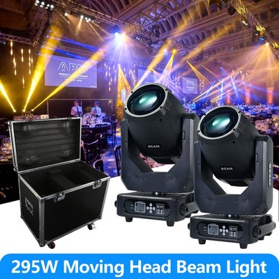 2Units 295W 9r Moving Head Beam Light DMX512 with Flight Case for Bar DJ Disco