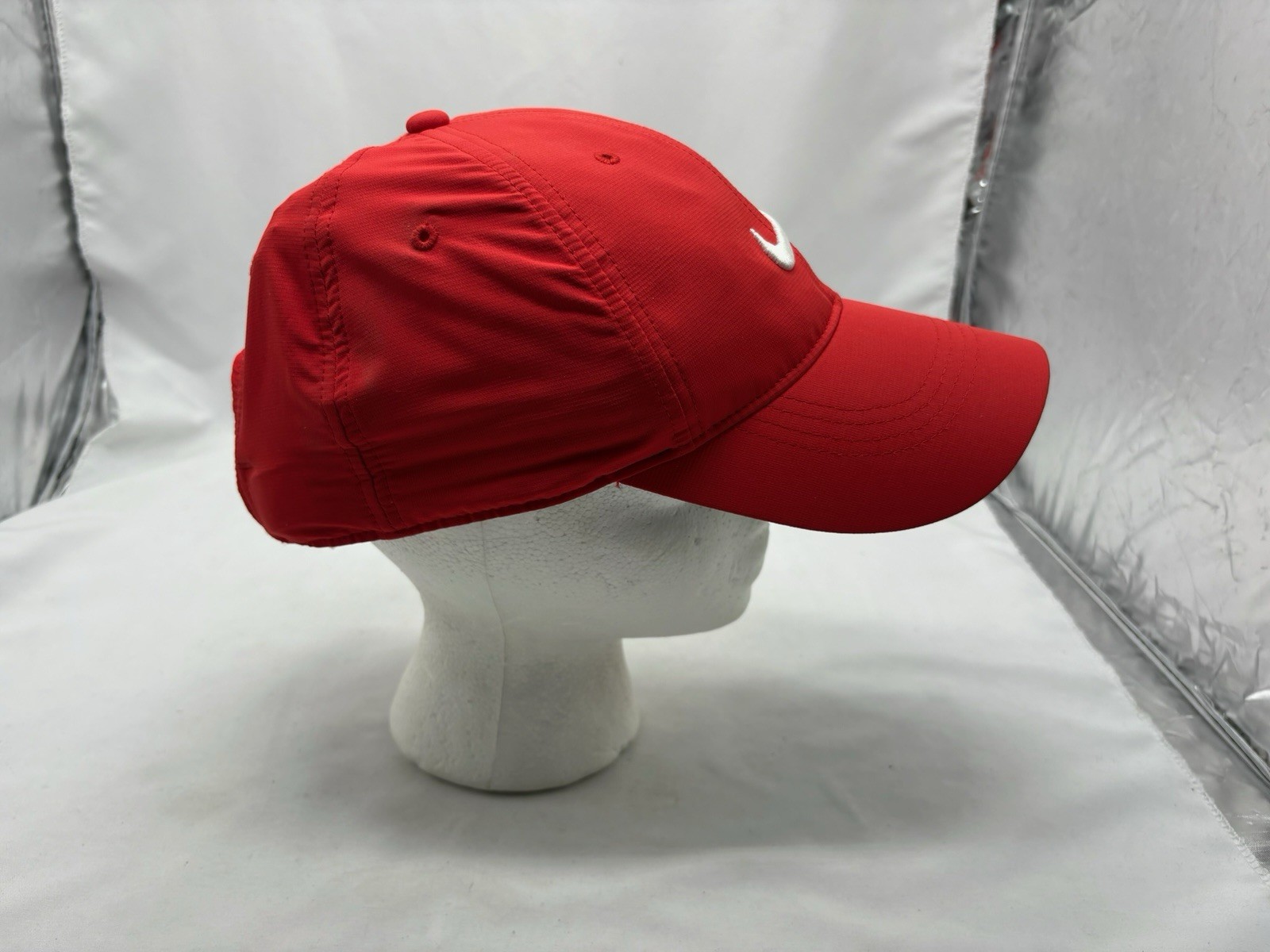 Nike Hat Cap adjustable Strap Back Red White Feat… - image 4