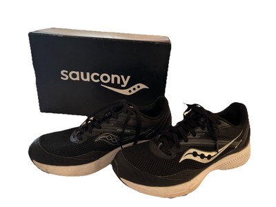 Size 9.5 Saucony Mens Cohesion 12 S20701-05 Black/white Running Shoes Sneakers