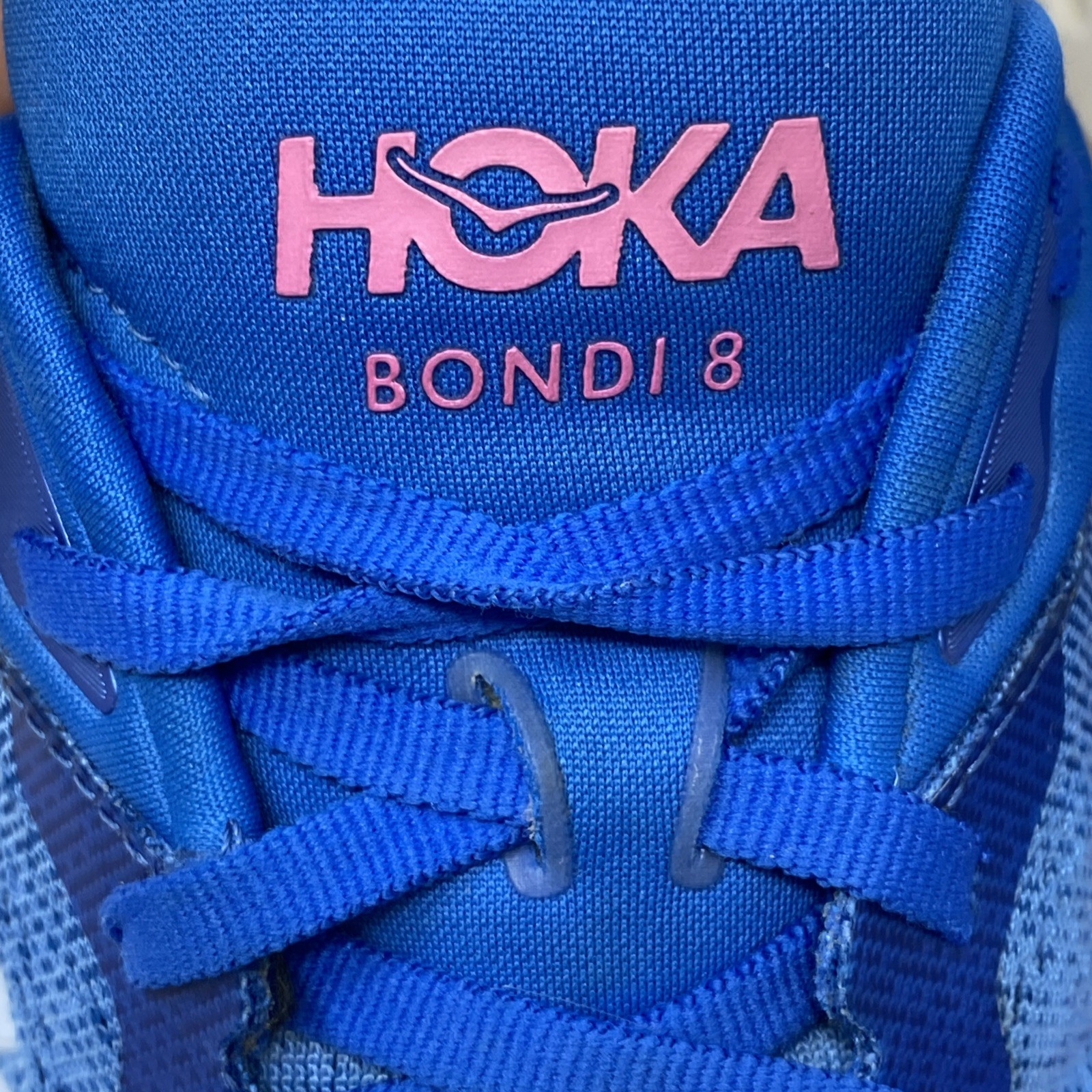 Hoka One One Bondi 8 Women Sz 10B Coastal Blue Pink Running Walking Work Shoes thumbnail 13
