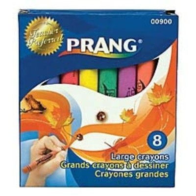 Dixon Ticonderoga X00900 Large Crayons Made With Soy, 8 Colors/pack