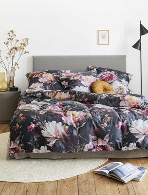 Irisette Wave Mako-Satin Bettwäsche 135x200 Rosen Blüten grau rosa 8574-90