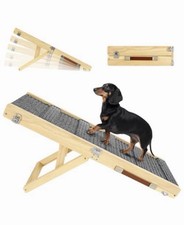 Pawaboo 2026 Upgraded Small Dog Ramp for Couch Foldable, 5 Ajustable Height