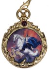 Lord of the Rings Gandalf Pocket Watch Franklin Mint Collector Gold Tone Chain