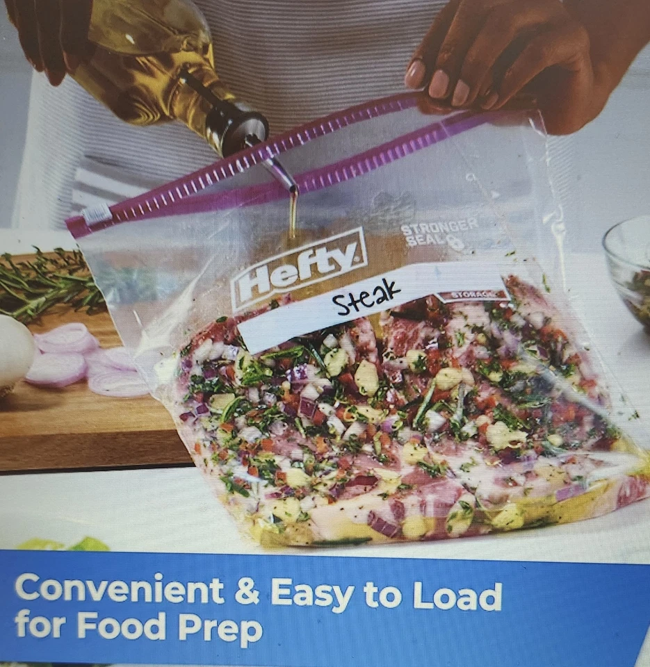 Bolsas de almacenamiento de galones deslizantes fuertes, 136 quilates Foto 3 de 4