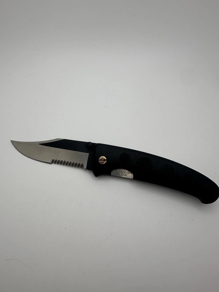 Browning 602 Folding Knife Japan Plastic Grip Titanium Lock Nice 3.75” Blade - Image 4 of 4