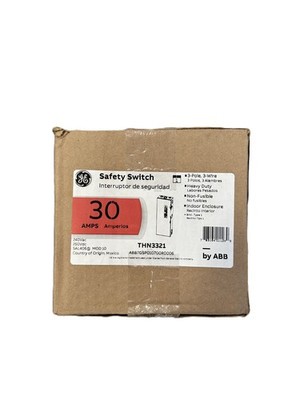 New GE THN3321 Non-Fusible Safety Disconnect Switch 30A 3-Pole 240VAC