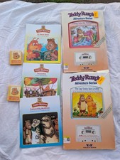 Vintage 1985 Lot of 2 Teddy Ruxpin Books And Cassettes  Books And Extra Tape