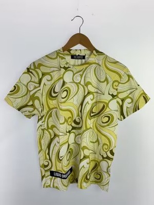 RAF SIMONS/T-shirt/S/Cotton/Yellow/All-over print/19007-1500