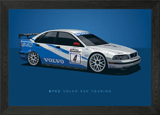 BTCC Volvo S40 Touring Framed Wall Art Poster Canvas Print Picture