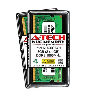 A-Tech 8GB (2 x 4GB) RAM for Intel NUC6CAYH NUC Kit | DDR3/DDR3L 1866MHz PC3-...