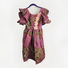 Girls Woman African Wax Fabric Ankara Dress No Size Check Measurements