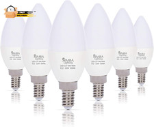 LED Candelabra Light Bulbs B11 C37 Candle Shape E12 Base 6 Pa