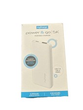 NEW MYCHARGE POWER  GO 5K PORTABLE CHARGER USB-C  USB-A PORTS - WHITE