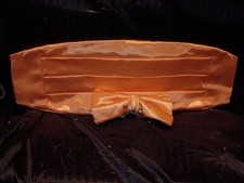 Boys Wedding/Formal Peach Cumberbun  Matching Bowtie Size L