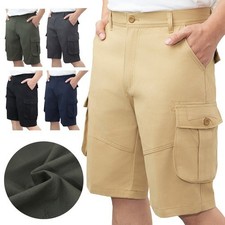 Men's Cotton Tactical Cargo Shorts 6 Pocket Hiking Military Work Casual Travel