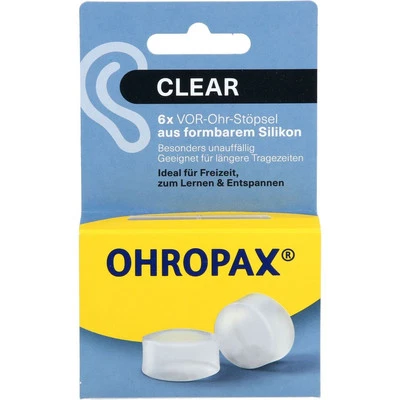 OHROPAX GMBH OHROPAX Clear Silikon Vor-Ohr Stöpsel 6 St PZN19412739