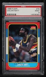1986-87 Fleer Calvin Natt #79 PSA 9 MINT