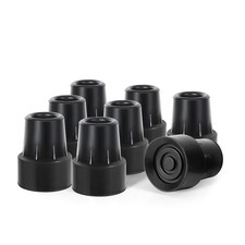 8 Pack Cane Tips 3/4 inch, Black Rubber Tips for Cane, Crutchs, Walking Stick...