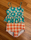 Girls Hanna Anderrson 2 Piece Mixie Swimsuit Green Orange size 6 7 — photo 1